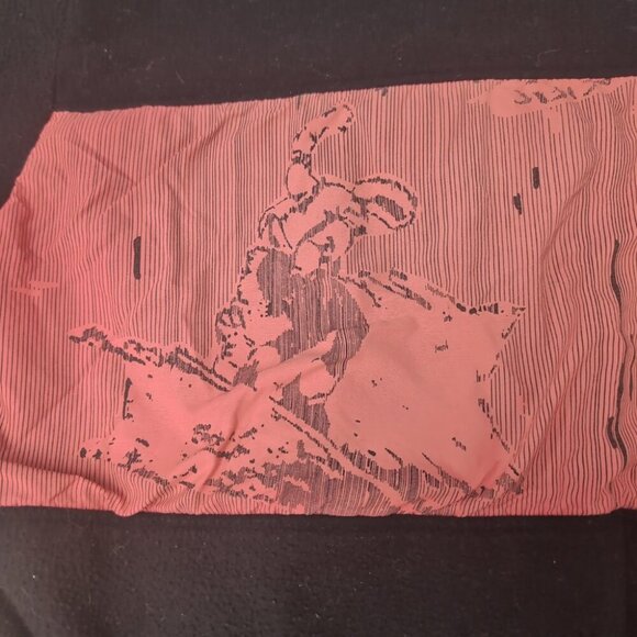 Vintage Ocean Pacific Mind Over Board Fleece Quarter Zip Black With Surf Motif - Picture 8 of 9